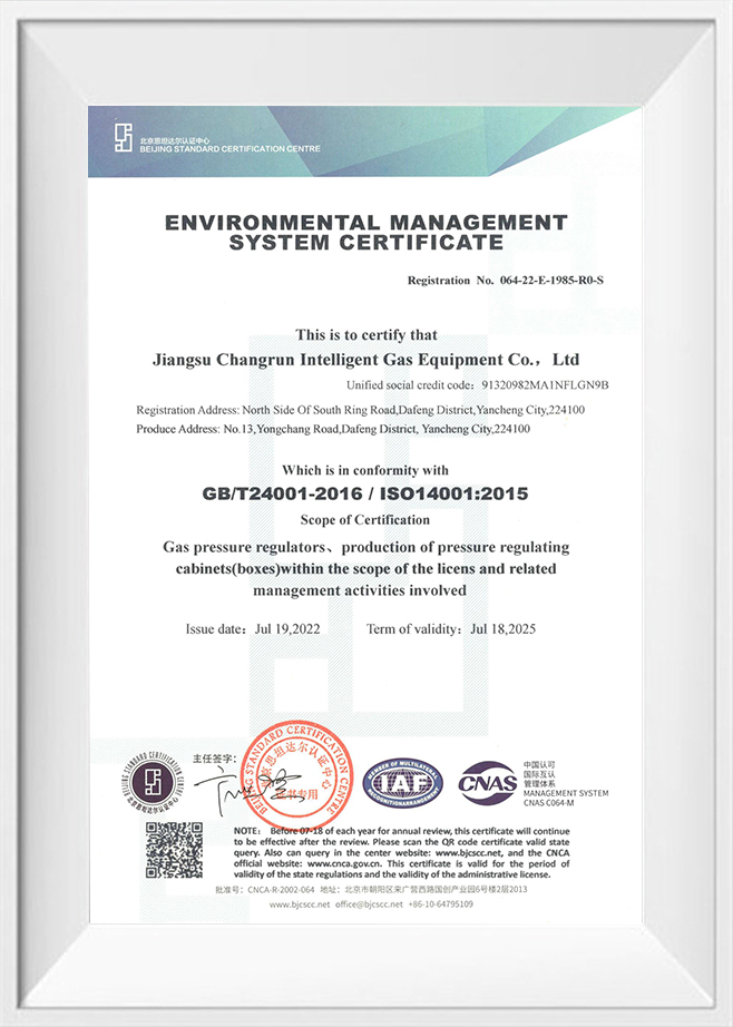 Environmental management system certification-EN