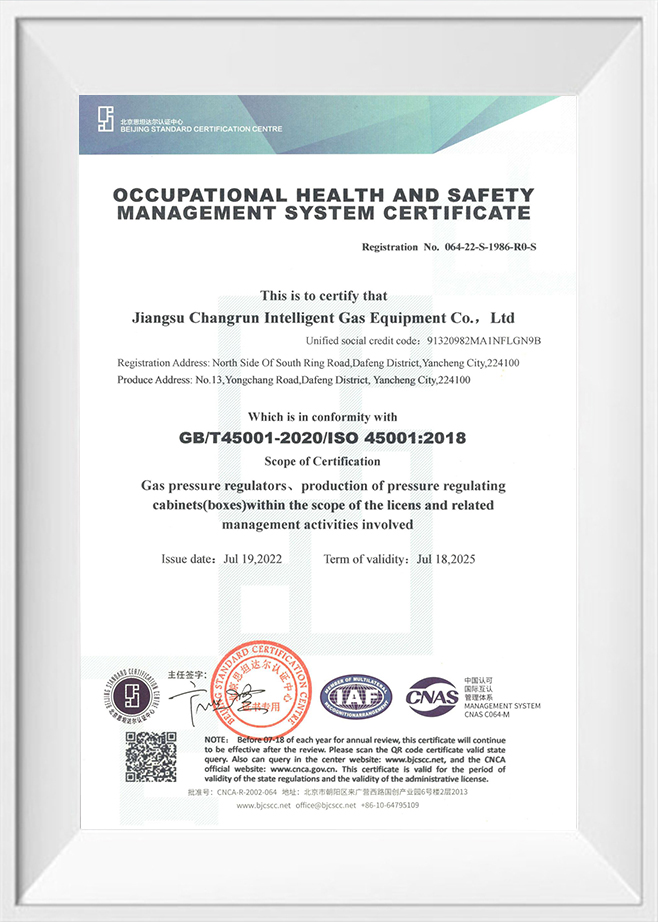 Occupational health and safety management system certification-EN